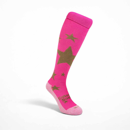 Hockeysokken Golden Stars Fuchsia