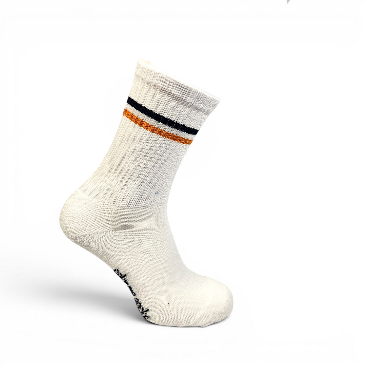Sportsokken wit Two Rings Navy Blue / Orange Edition