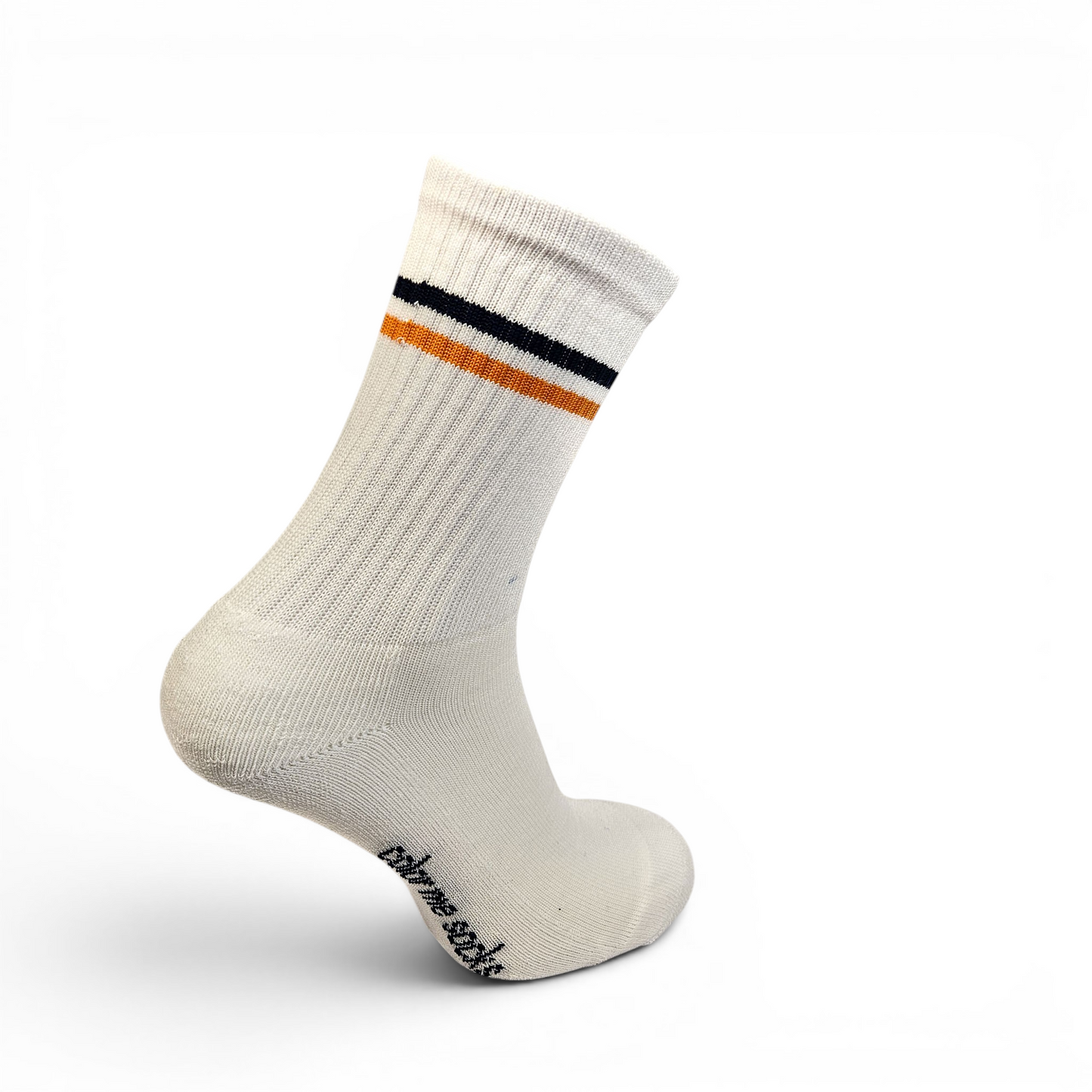 Sportsokken wit Two Rings Navy Blue / Orange Edition