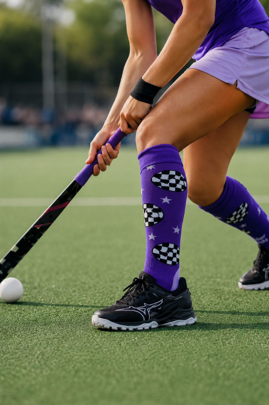Hockeysokken Glitter Discobal
