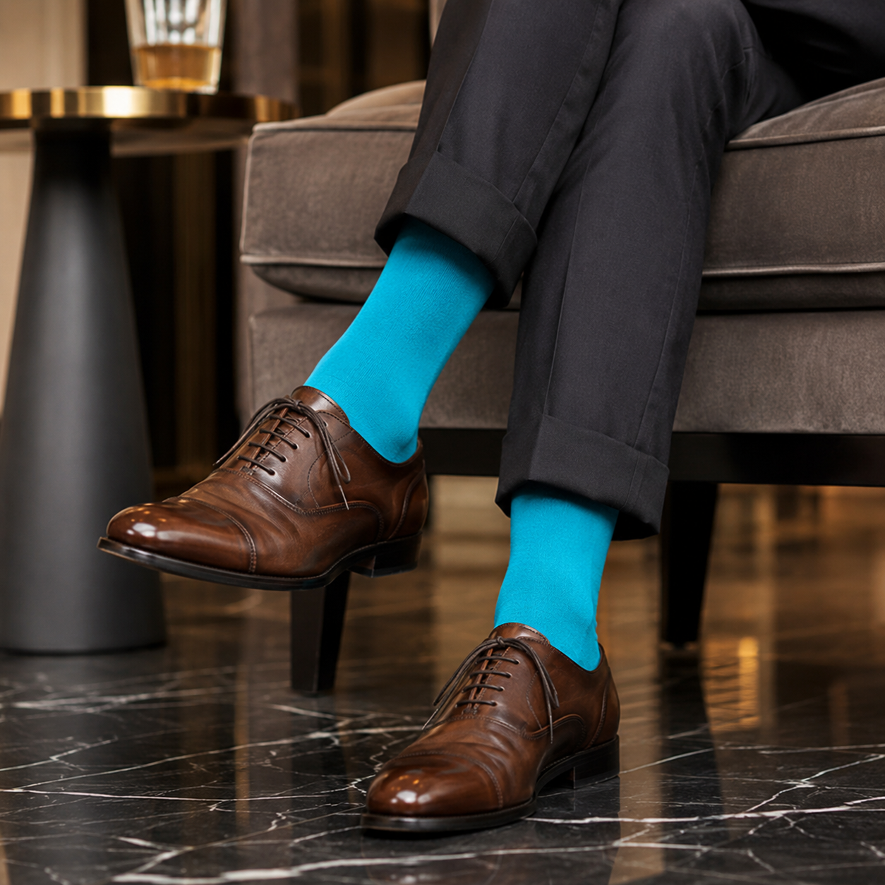 Casual Sokken Dark Turquoise