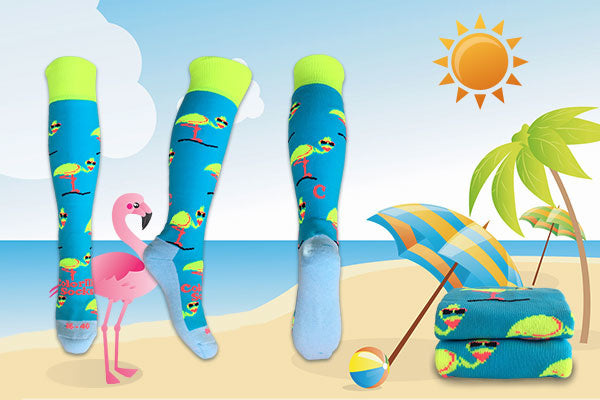 Hockeysokken Sunny Flamingo!