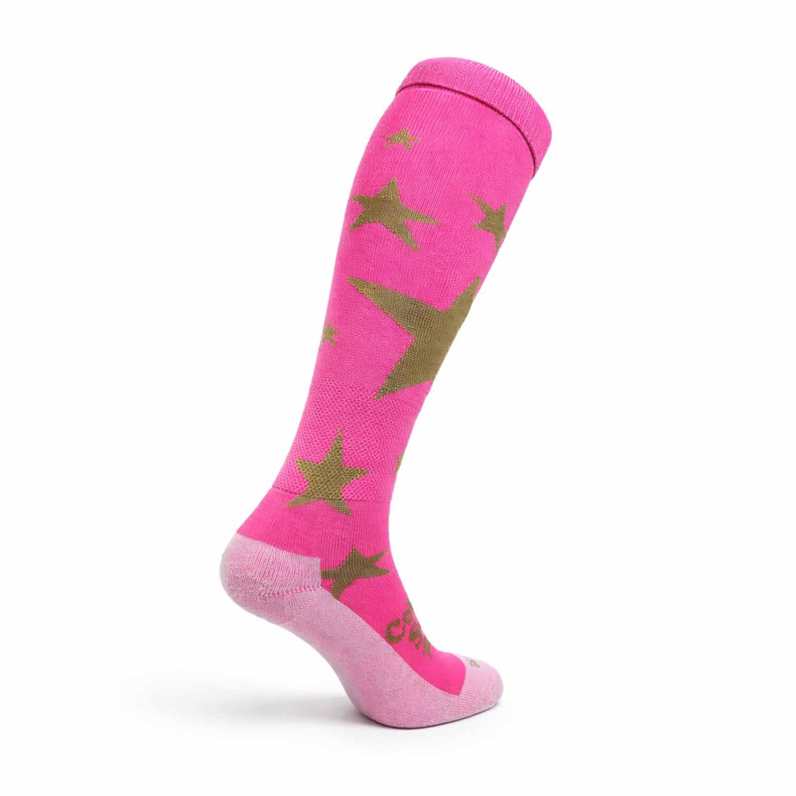Hockeysokken Golden Stars Fuchsia