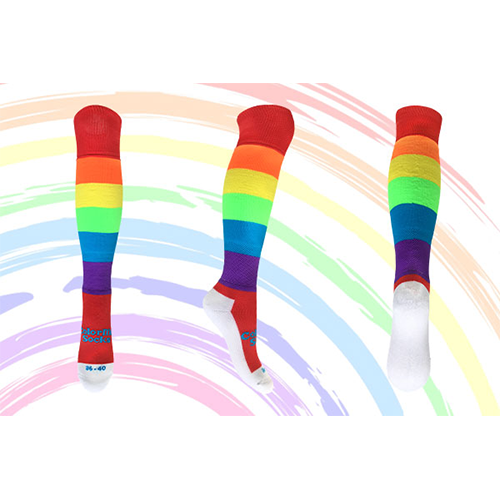 Hockeysokken Regenboog!
