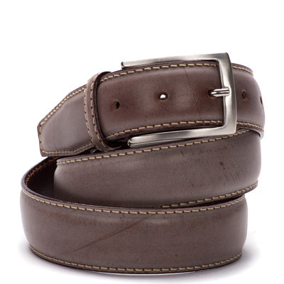 Leren Riem Mouse Grey Wax