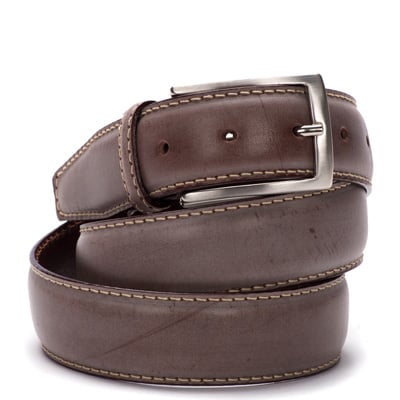 Leren Riem Mouse Grey Wax