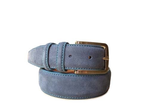 Suede Riem Jeans Blue