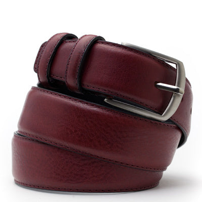 Leren Riem Wine Red